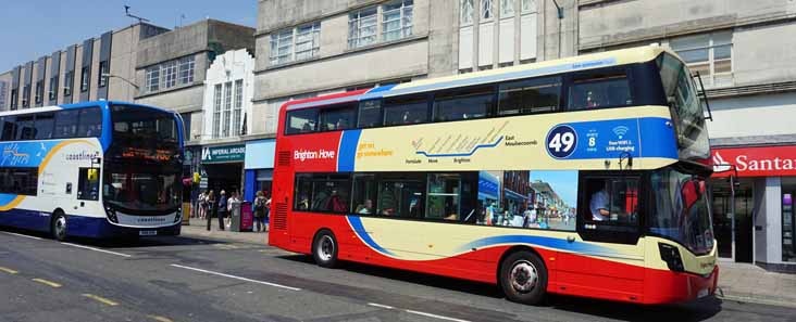 Brighton & Hove Wright Streetdeck 847 & Stagecoach South ADL Enviro400MMC 10967